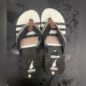 Air Balance  Flip Flops Black/brown   Sandals Men's Size  12
